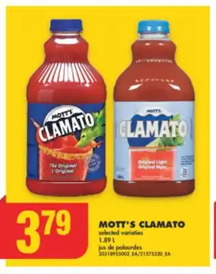 No Frills MOTT'S CLAMATO, 1.89 L offer