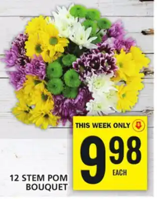 Food Basics 12 STEM POM BOUQUET offer