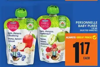 Food Basics PERSONNELLE BABY PURÉE offer