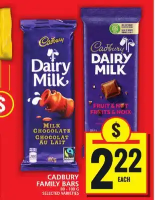 Food Basics CADBURY FAMILY BARS offer