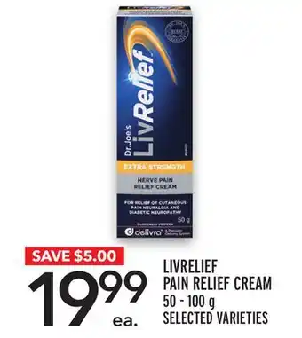 Metro LIVRELIEF PAIN RELIEF CREAM offer