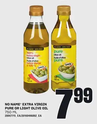 Loblaws NO NAME EXTRA VIRGIN PURE OR LIGHT OLIVE OIL, 750 ML offer