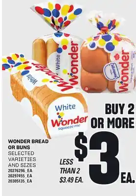 Loblaws WONDER BREAD OR BUNS offer