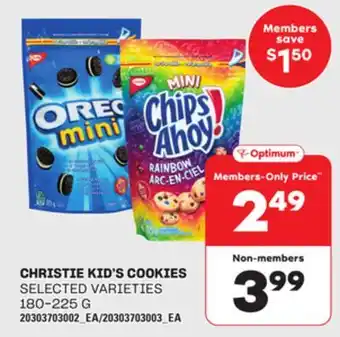 Loblaws CHRISTIE KID'S COOKIES, 180-225 G offer
