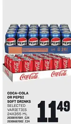 Loblaws COCA-COLA OR PEPSI SOFT DRINKS, 24X355 ML offer