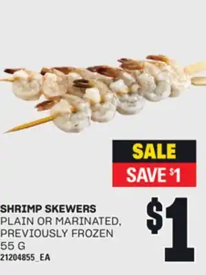 Loblaws SHRIMP SKEWERS, 55 G offer