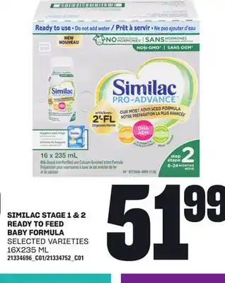 Loblaws SIMILAC STAGE 1&2 READY TO FEED BABY FORMULA, 16x235mL offer