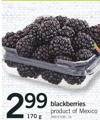 Fortinos blackberries, 170 g offer