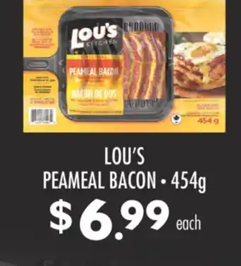 Fortinos LOU'S PEAMEAL BACON, 454g offer