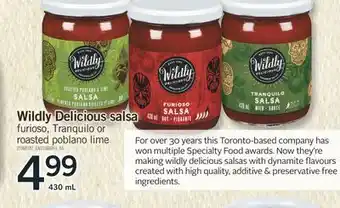 Fortinos WILDLY DELICIOUS SALSA, 430 ML offer