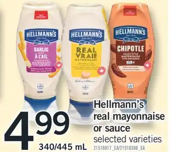 Fortinos Hellmann's real mayonnaise offer