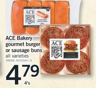 Fortinos ACE BAKERY GOURMET BURGER OR SAUSAGE BUNS, 4'S offer