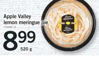 Fortinos APPLE VALLEY LEMON MERINGUE PIE, 520 G offer