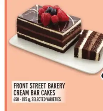 Metro FRONT STREET BAKERY CREAM BAR CAKES offer