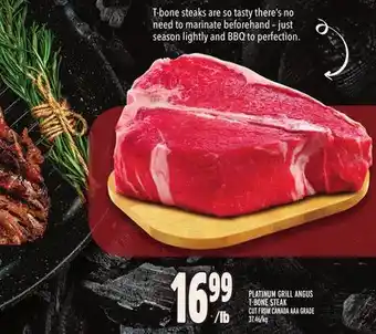 Metro PLATINUM GRILL ANGUS T-BONE STEAK offer