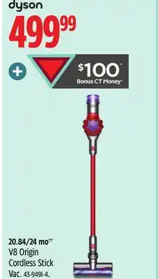 Canadian Tire Dyson V8 Origin Cordless Stick Vac offer