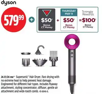 Canadian Tire Dyson Supersonic Hair Dryer offer
