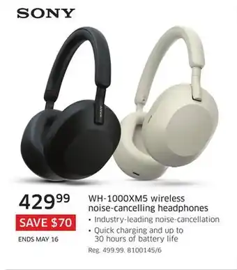 The Source Sony WH-1000Xm5 wireless noise-cancelling headphones offer