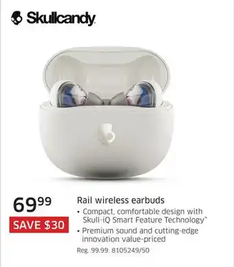 The Source Skullcandy Rail wireless earbuds offer