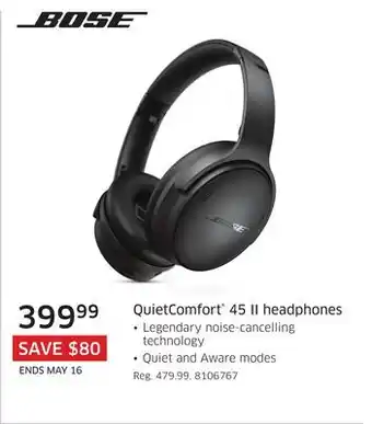 The Source Bose QuietComfort 45 II headphones offer