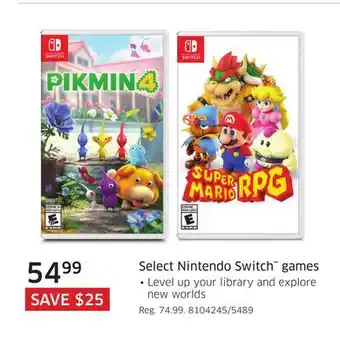 The Source Select Nintendo Switch games offer