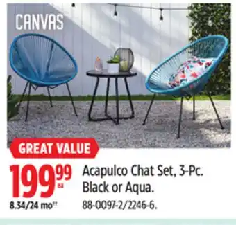 Canadian Tire Canvas Acapulco Chat Set, 3-Pc offer