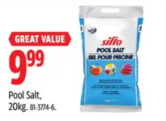 Canadian Tire Sifto Pool Salt, 20kg offer