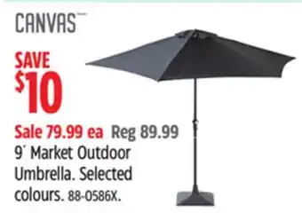 Canadian Tire CANVAS 9´ Market Outdoor Umbrella offer
