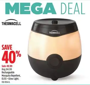 Canadian Tire Thermacell Rechargeable Mosquito Repellent, EL55 + Glow Light offer