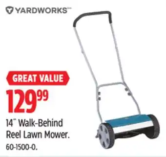 Canadian Tire Yardworks 14˝ Walk-Behind Reel Lawn Mower offer