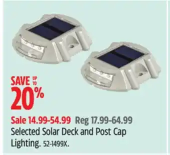 Canadian Tire NOMA Selected Solar Deck and Post Cap Lighting offer