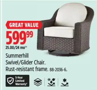 Canadian Tire CANVAS Summerhill Swivel/Glider Chair offer