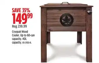 Canadian Tire Cryopak Wood Cooler offer