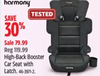 Canadian Tire Harmony High-Back Booster Car Seat with Latch offer