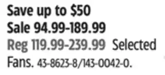 Canadian Tire Rowenta Selected Fans offer