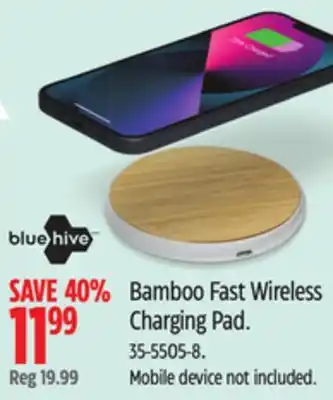 Canadian Tire BLUEHIVE Bamboo Fast Wireless Charging Pad offer