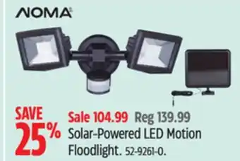 Canadian Tire NOMA Solar-Powered LED Motion Floodlight offer