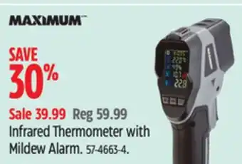 Canadian Tire MAXIMUM Infrared Thermometer with Mildew Alarm offer