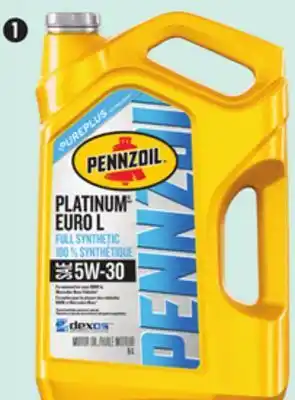 Canadian Tire Pennzoil Platinum Euro Synthetic Motor Oil offer