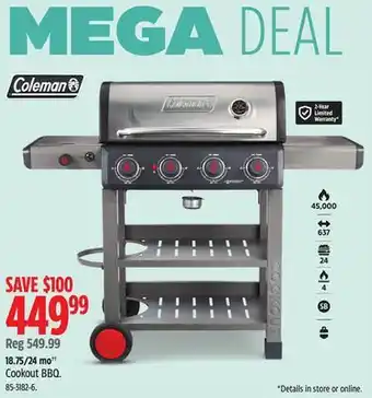 Canadian Tire Coleman Cookout BBQ offer