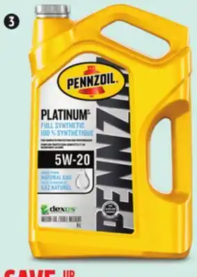 Canadian Tire Pennzoil Platinum Synthetic Motor Oil offer