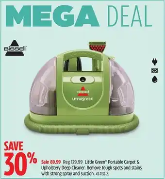 Canadian Tire Bissell Little Green Portable Carpet & Upholstery Deep Cleaner offer