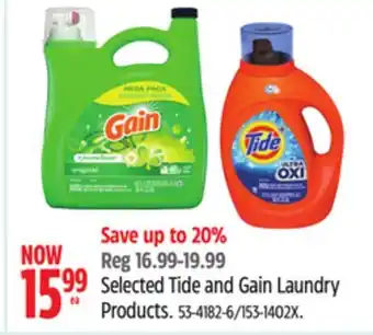 Canadian Tire Selected Tide and Gain Laundry Products offer