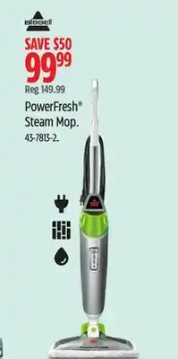 Canadian Tire Bissell PowerFresh Steam Mop offer