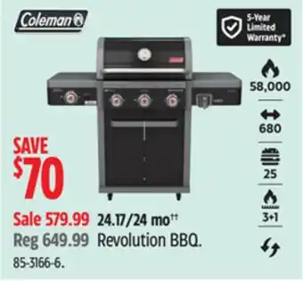 Canadian Tire Coleman Revolution BBQ offer