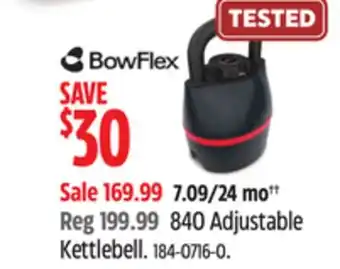 Canadian Tire Bowflex 840 Adjustable Kettlebell offer
