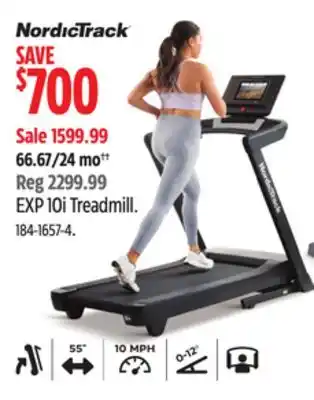 Canadian Tire Nordictrack EXP 10i Treadmill offer