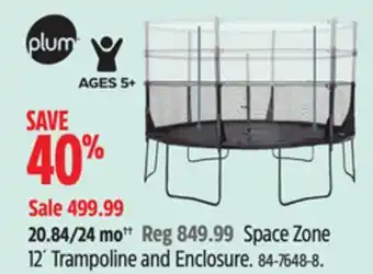 Canadian Tire Plum Space Zone 12´ Trampoline and Enclosure offer