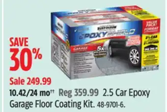 Canadian Tire Epoxyshield 2.5 Car Epoxy Garage Floor Coating Kit offer