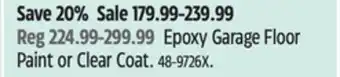 Canadian Tire Rust-Oleum Epoxy Garage Floor Paint or Clear Coat offer